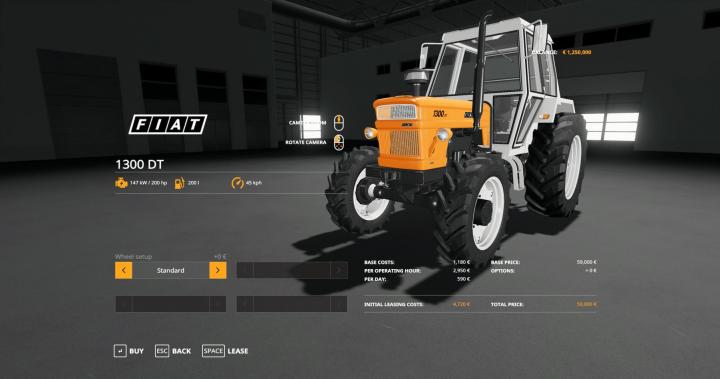 FS19 - Fiat 1300 Dt Boost Tractor V1