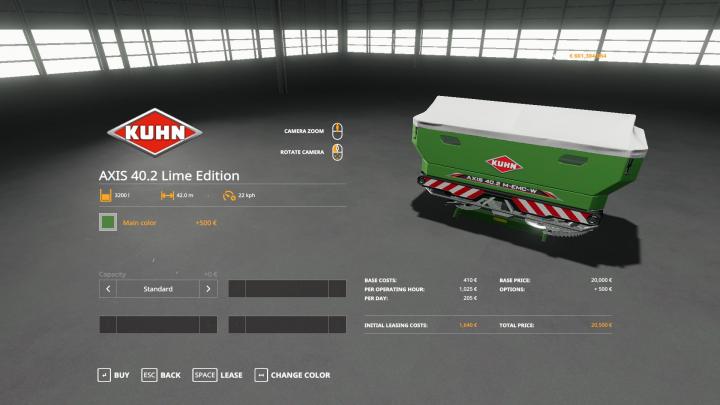 FS19 - Kuhn Axis 40.2 Lime Edition V1.0.0.2