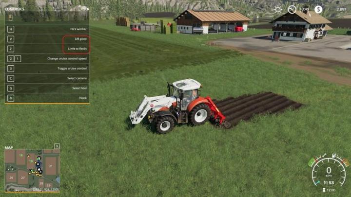 FS19 - Kuhn Dc401 With Plow Function V1