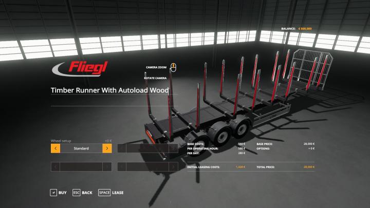 FS19 - Fliegl Timber Runner With Autoload Wood V1