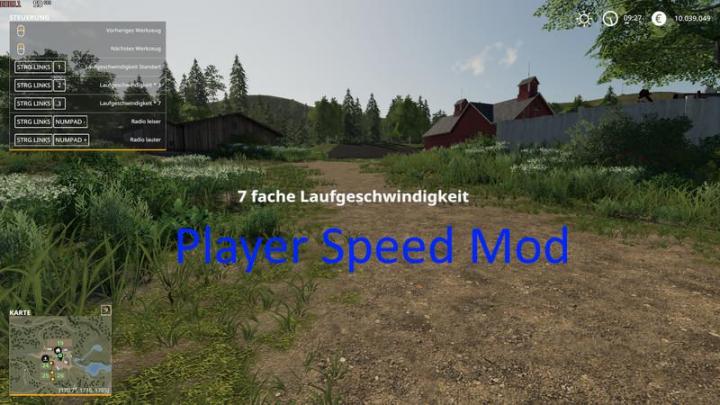 FS19 - Player Speed V1