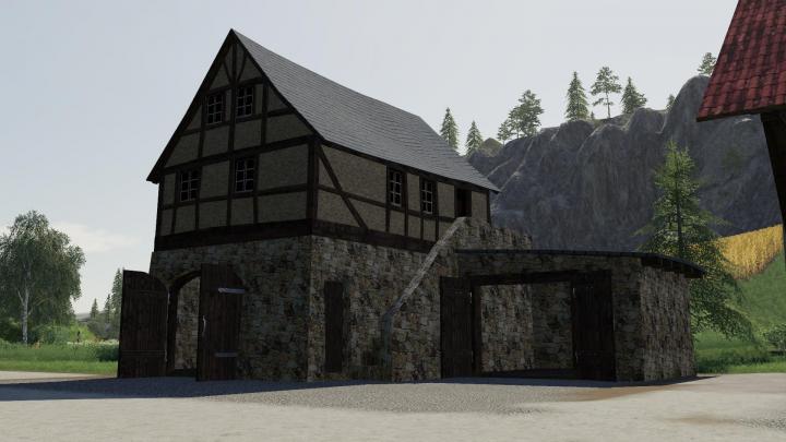 FS19 - Timberframe House With Shed V1