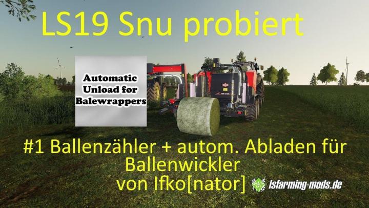FS19 - Auto Unload Baler V1