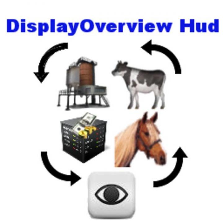 FS19 - Displayoverviewhud V0.8 Beta