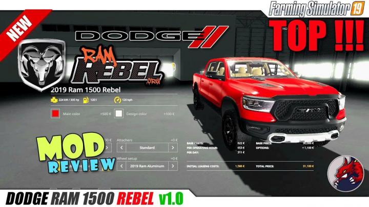 FS19 - Dodge Ram 1500 Rebel V1.1
