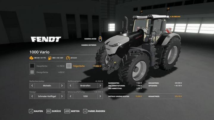 FS19 - Fendt 1000 Vario Tractor V1.0.0.2
