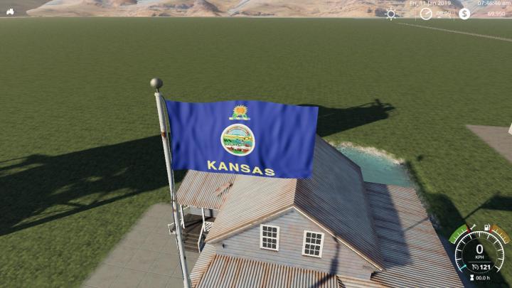 FS19 - Kansas Flag V1