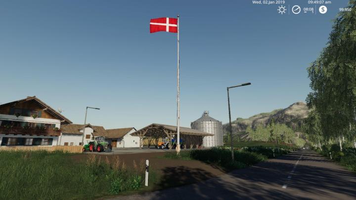 FS19 - Placeable Denmark Flag V1