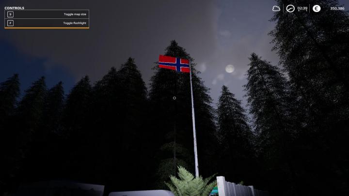 FS19 - Placeable Norway Flagg V1