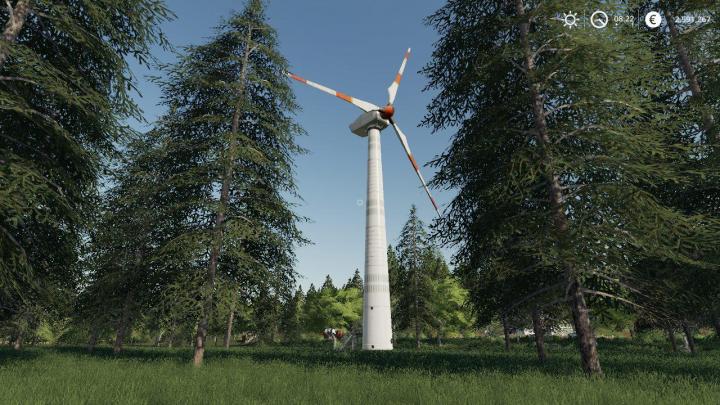 FS19 - Placeable Wind Turbine Revenue Generator