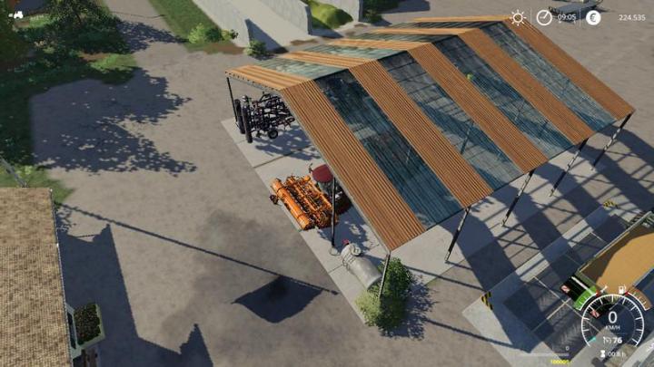 FS19 - Shed With Paved Floor + Transparent Roof V1.0.0.1