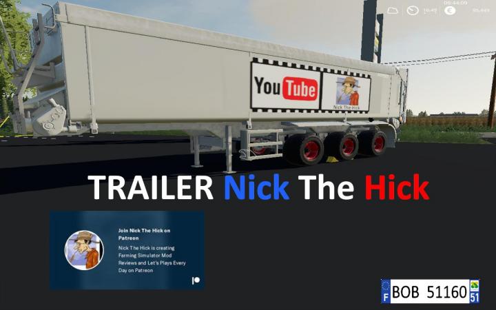 FS19 - Trailer Nick The Hick V1.0.0.2