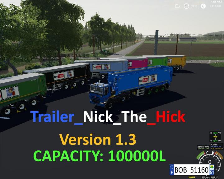 FS19 - Trailer Nick The Hick V1.0.0.3
