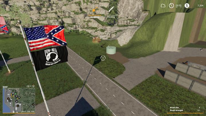 FS19 - Usa/confederate Battle Flag Over Pow Mia V1