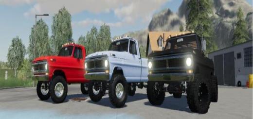 Photo of FS19 – 1970 Ford F250 With Colision On Flatbed V1.1