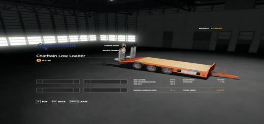 Photo of FS19 – Chieftain Low Loader V1