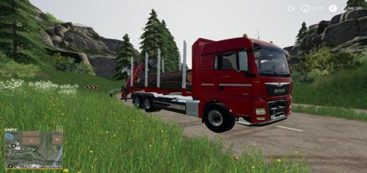 Photo of FS19 – Man Forst Lkw With Autoload Wood V2