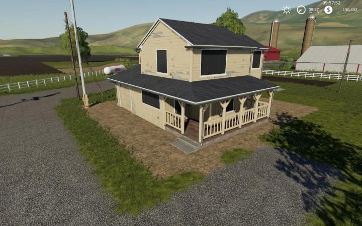 FS19 - Placeable 4 Bedroom House With Sleep Trigger V1
