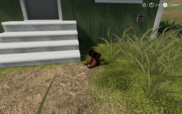FS19 - Placeable Farm Boots With Sleep Trigger V1