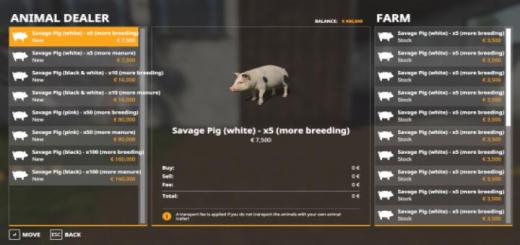 Photo of FS19 – Animal Species – Savage Pig Pack V1.1