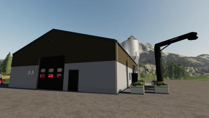 FS19 - Hall With Silo For Woodchip V2