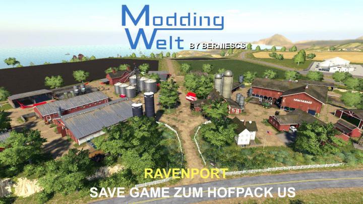 FS19 - Mw Hof Pack - Usa Edition Savegame Demo Ravenport V1