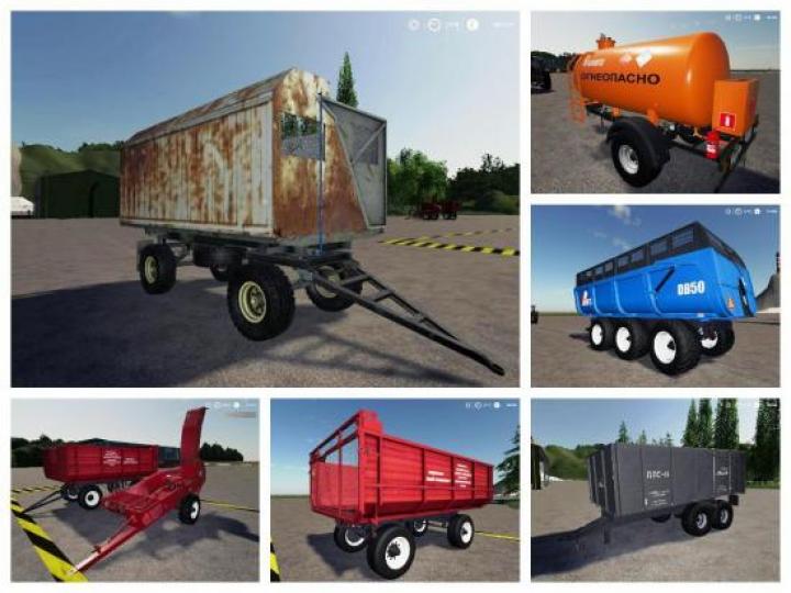 FS19 - Pack Trailers For Tractor V1