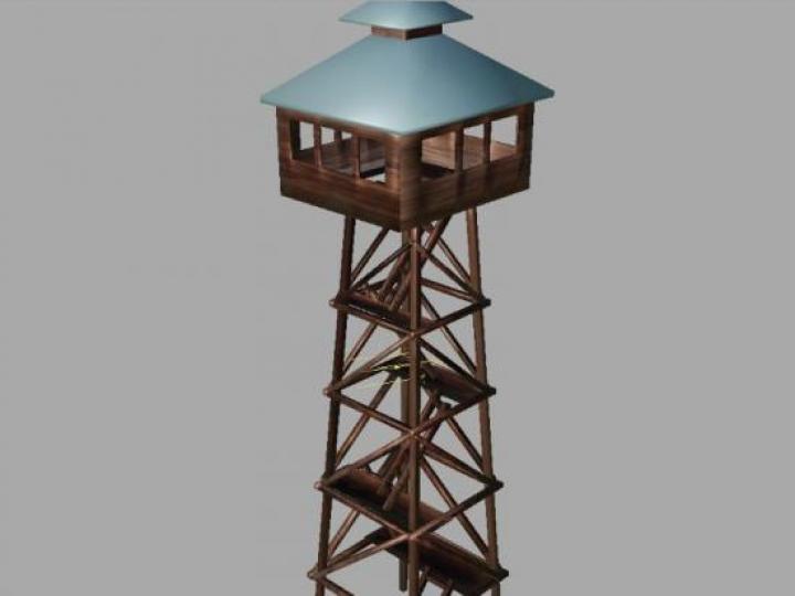 FS19 - Watch Tower Prefab V1