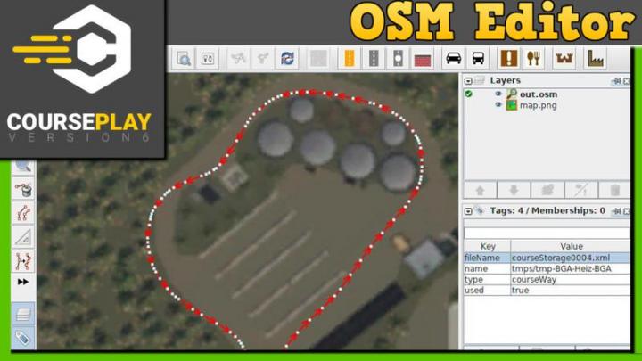 FS19 - Courseplay 6 Editor Osm Converter V1