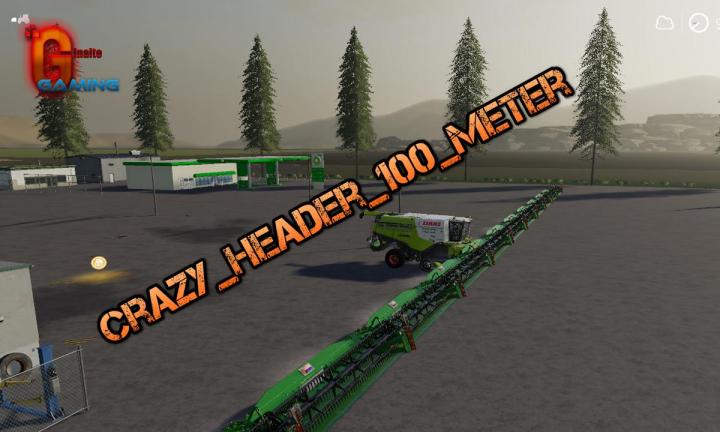 FS19 - Crazy Header 100 Meter V1