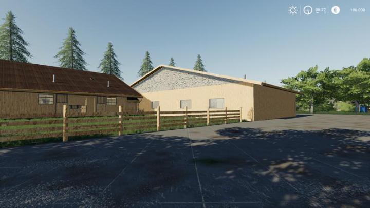 FS19 - Horse Stable With Riding Hall V1