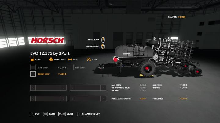 FS19 - Evo12.375 Multicolor Option V1