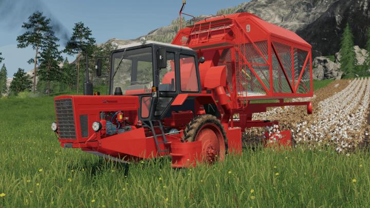 FS19 - Harsvester Mtz80 For Cotton V1