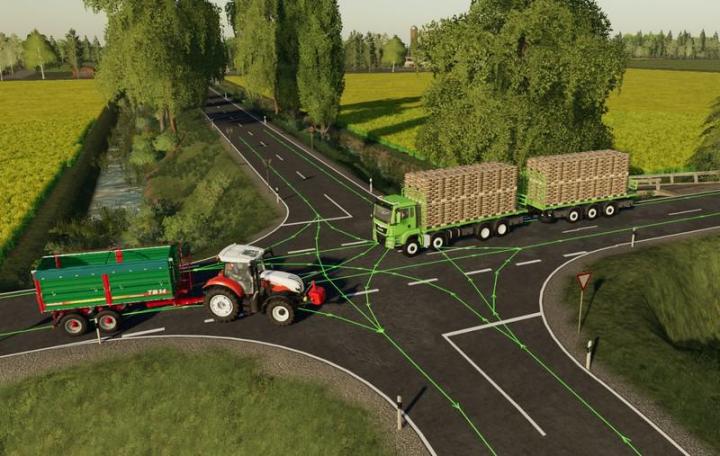 FS19 - Autodrive Route Network North Frisian March With Trenches V2.4
