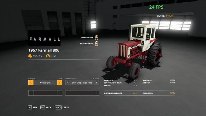 FS19 - Farmall 806 Tractor V1