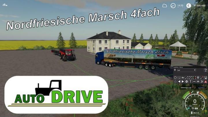 FS19 - Autodrive Route Network Nf March 4-Way With Trenches V1