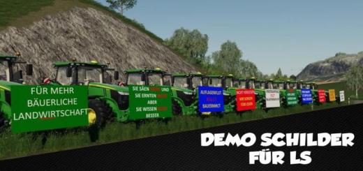 Photo of FS19 – Demo Signs With Sayings V1