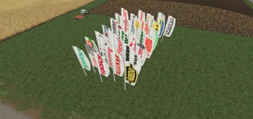 Photo of FS19 – Placeable Brand Flags V1