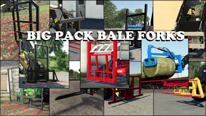 FS19 - Big Pack Bale Forks V1