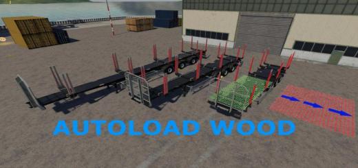 Photo of FS19 – Fliegl Timber Runner Wide With Autoload Wood V1