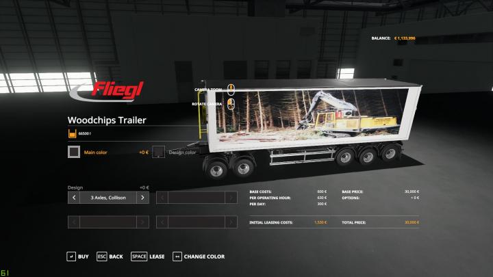 FS19 - Volvo Fh16 Woodchips And Trailer V1.3