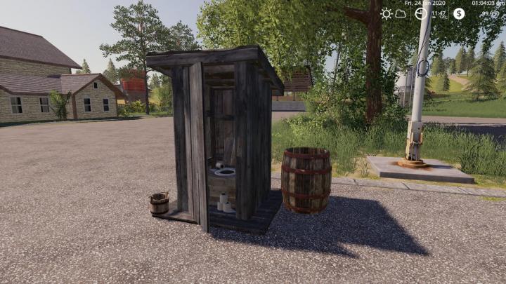 FS19 - Outhouse With Sleep Trigger V1