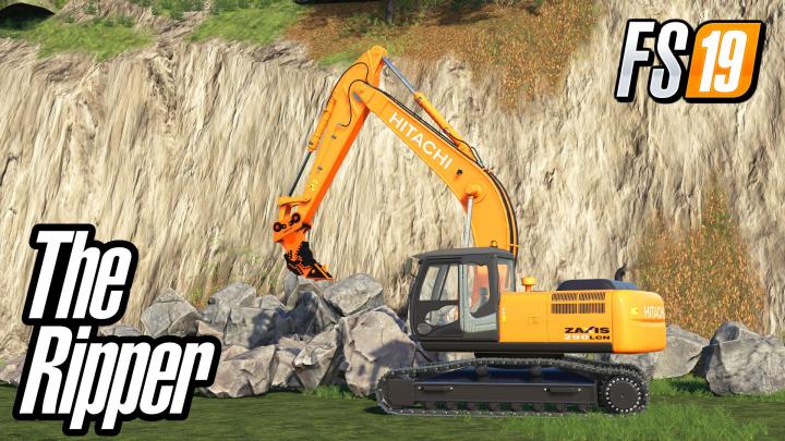 FS19 - Ripper R115 For Hitachi Excavator V1