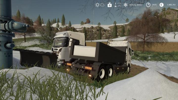 FS19 - Scania Tipper With Plow V2.0.2.0