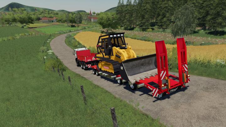 FS19 - Fliegl Lowbody With Extensions V1