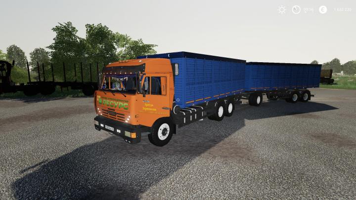 FS19 - Kamaz Grain Truck And Trailer V1.1