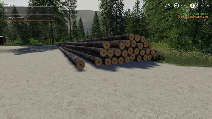 FS19 - Full Length Spruce Logs
