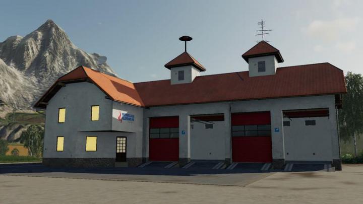 FS19 - Fire Station Placeable With Siren V1