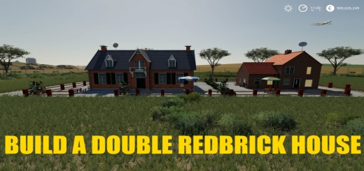 Photo of FS19 – Build A Redbrick Double House V1.0