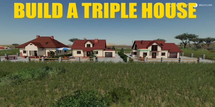 FS19 - Build A Triple House V1